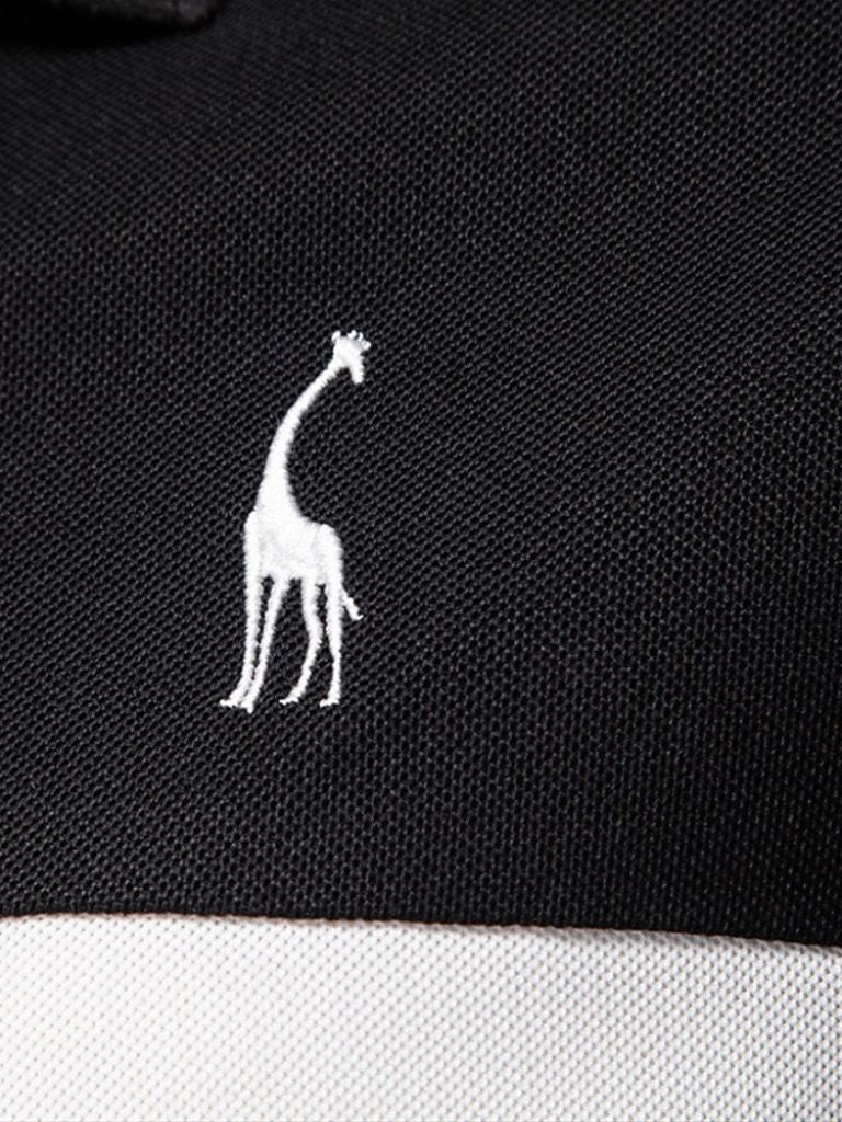 Rainer | Weißes Poloshirt mit Kontraststreifen