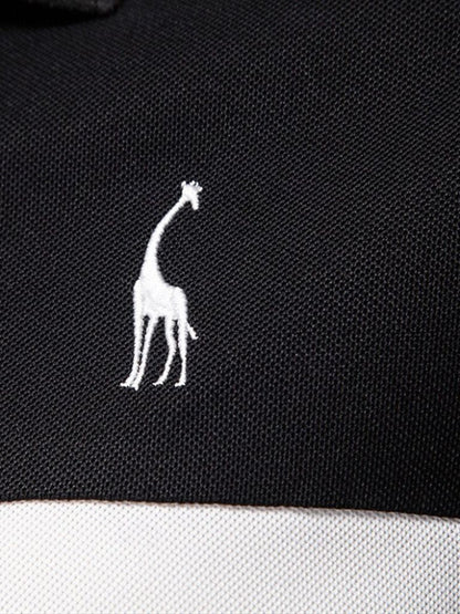 Rainer | Weißes Poloshirt mit Kontraststreifen