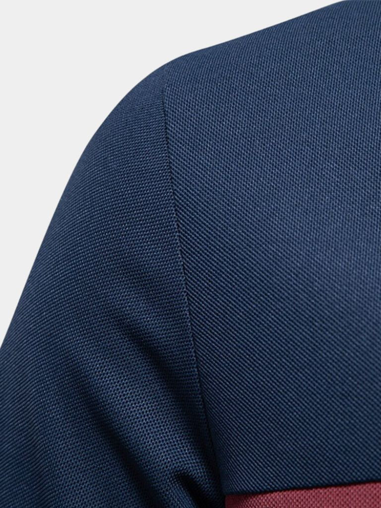 Rainer | Weißes Poloshirt mit Kontraststreifen