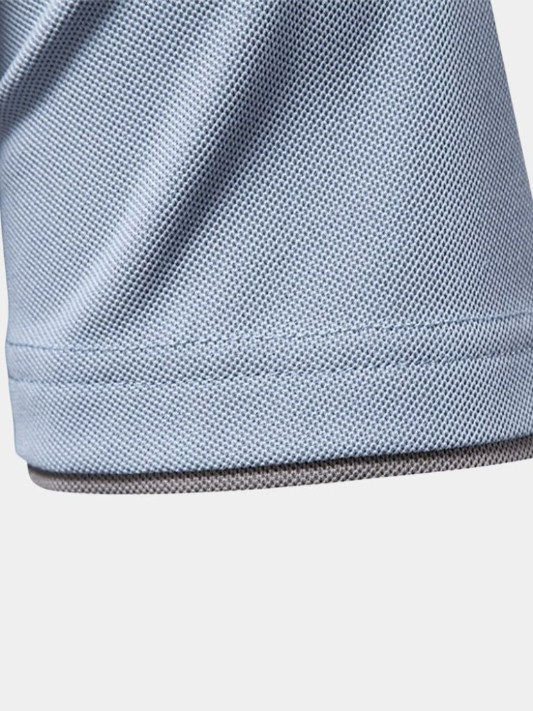 Rainer | Weißes Poloshirt mit Kontraststreifen