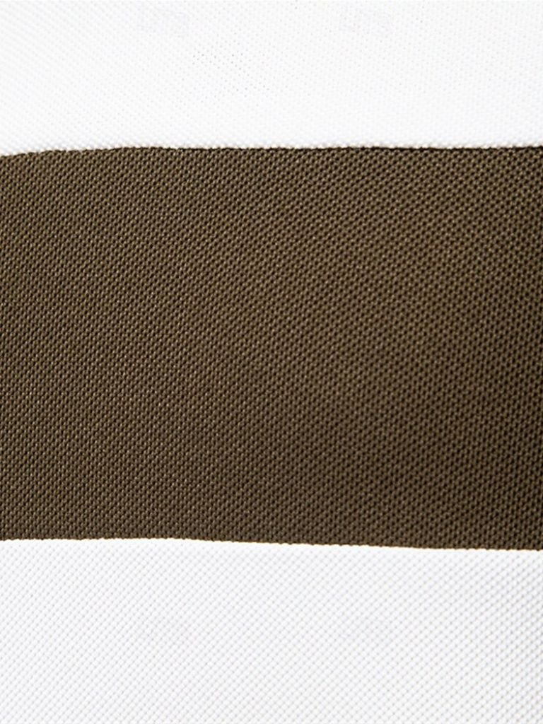 Rainer | Weißes Poloshirt mit Kontraststreifen