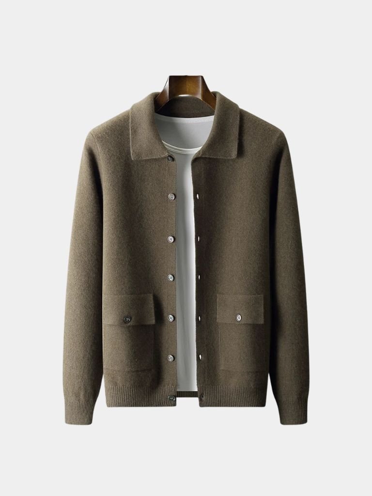 Noah | Camelfarbene Strickjacke mit Knopfleiste