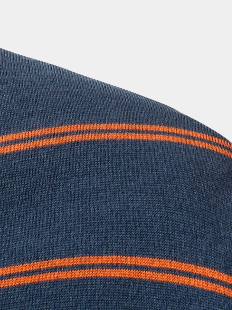 Noah | Gestreiftes Langarm-Poloshirt
