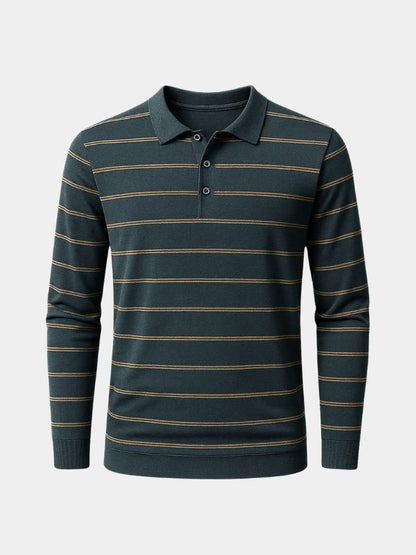 Noah | Gestreiftes Langarm-Poloshirt