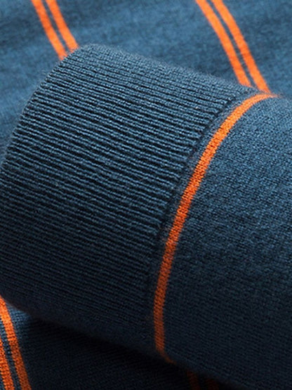 Noah | Gestreiftes Langarm-Poloshirt