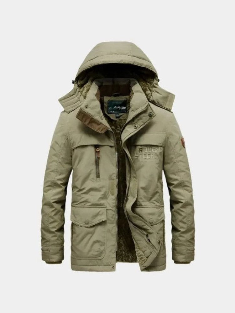 Noah | Grüne Outdoorjacke mit Kapuze