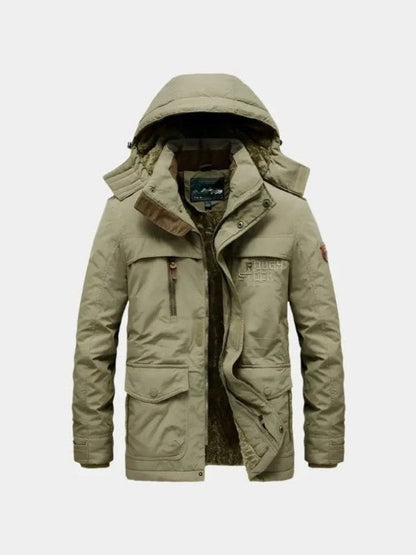 Noah | Grüne Outdoorjacke mit Kapuze