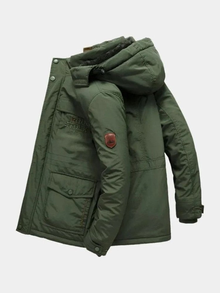 Noah | Grüne Outdoorjacke mit Kapuze