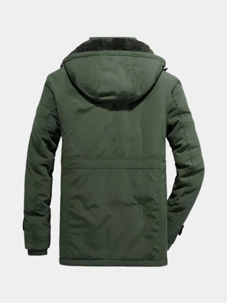 Noah | Grüne Outdoorjacke mit Kapuze