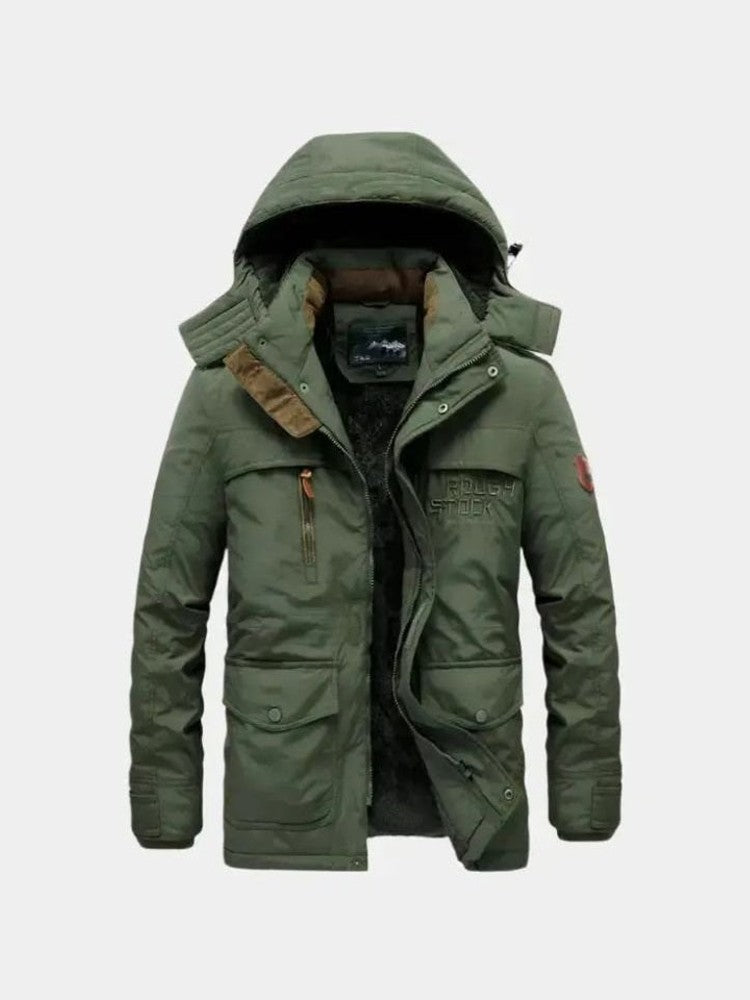 Noah | Grüne Outdoorjacke mit Kapuze