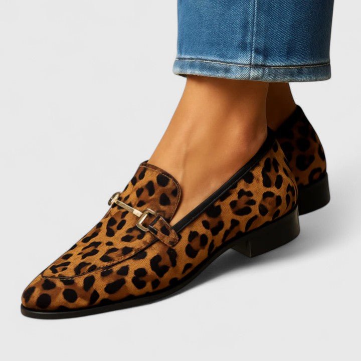 Nora | Brauner Loafer mit Leopardenmuster