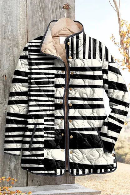 Nora | Gesteppte Jacke mit Mond- und Katzenmotiven