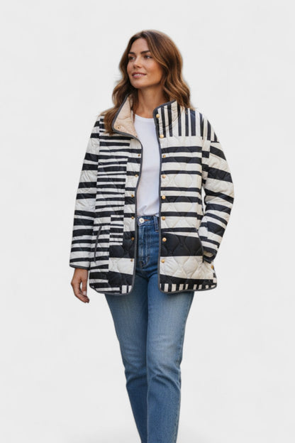 Nora | Gesteppte Jacke mit Mond- und Katzenmotiven