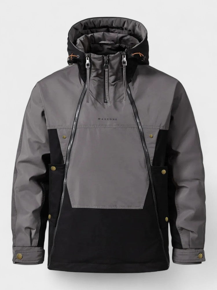 Paul | Grauer Winteranorak mit Kapuze