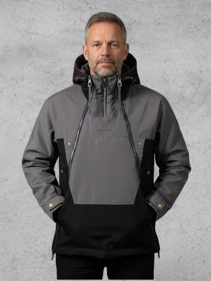 Paul | Grauer Winteranorak mit Kapuze