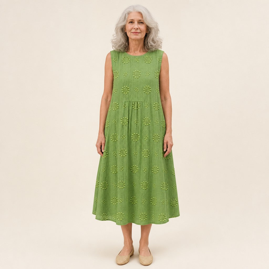 Irma | Ärmelloses Sommerkleid in Grün