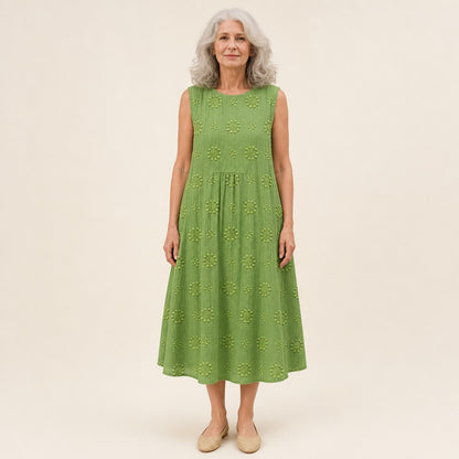 Irma | Ärmelloses Sommerkleid in Grün
