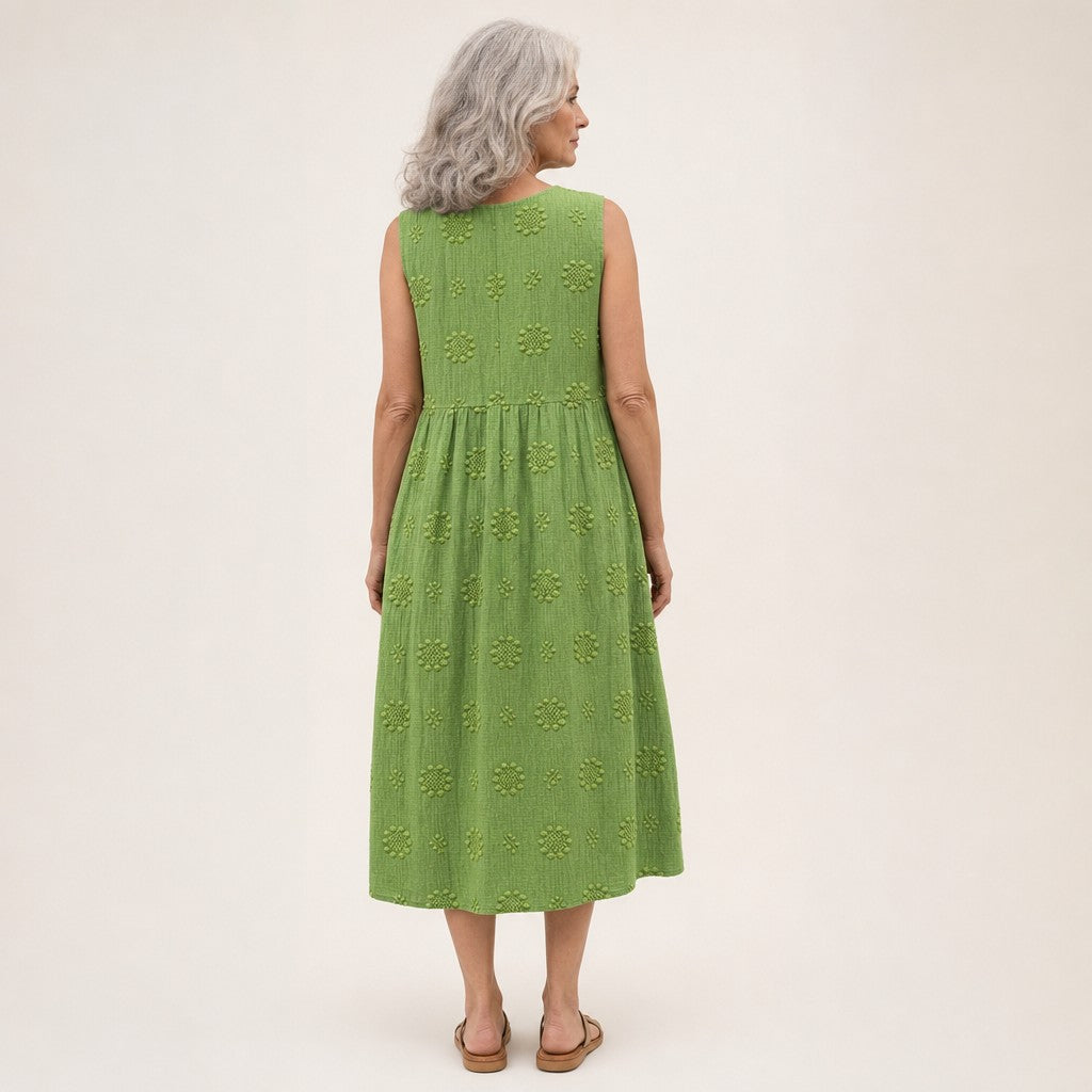 Irma | Ärmelloses Sommerkleid in Grün