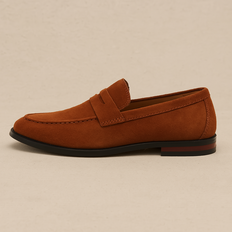 Dennis | Klassische Penny-Loafer in Veloursoptik