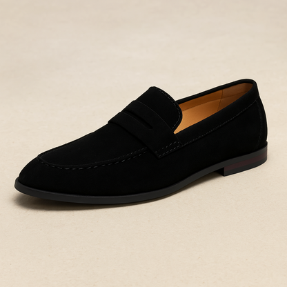 Dennis | Klassische Penny-Loafer in Veloursoptik