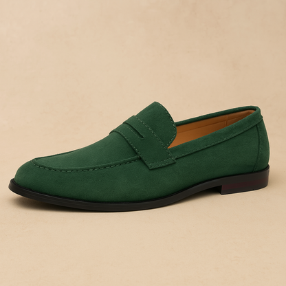 Dennis | Klassische Penny-Loafer in Veloursoptik