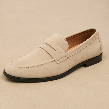 Dennis | Klassische Penny-Loafer in Veloursoptik