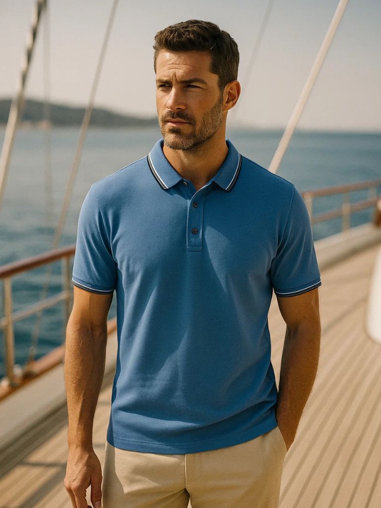 Rudolf | Klassisches blaues Poloshirt