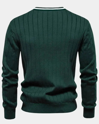 Robert | Grüne Strickjacke mit V-Ausschnitt