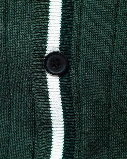 Robert | Grüne Strickjacke mit V-Ausschnitt