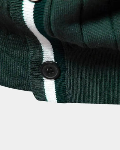 Robert | Grüne Strickjacke mit V-Ausschnitt