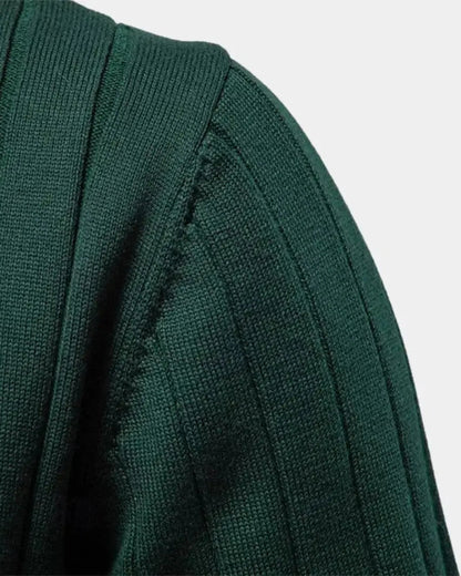 Robert | Grüne Strickjacke mit V-Ausschnitt