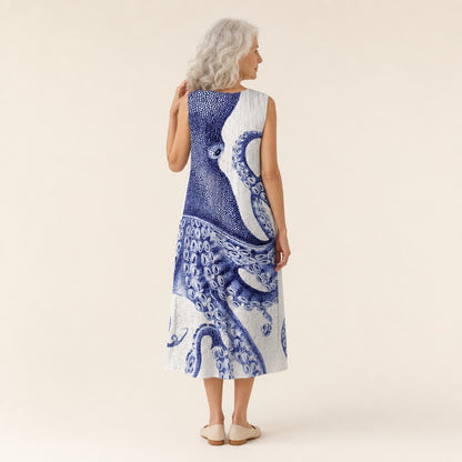 Ilona | Ärmelloses Sommerkleid mit Tintenfischmotiv
