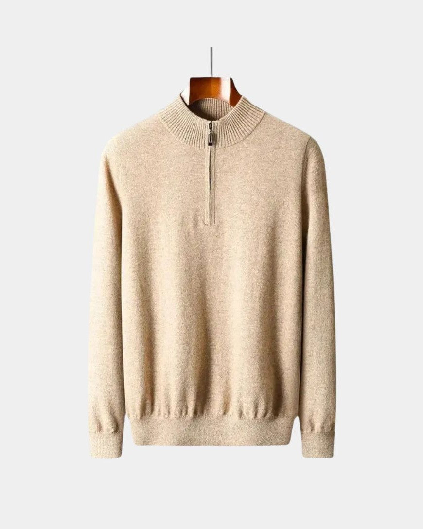 Rolf | Cremefarbener Troyer-Pullover