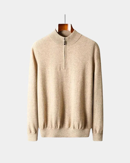 Rolf | Cremefarbener Troyer-Pullover