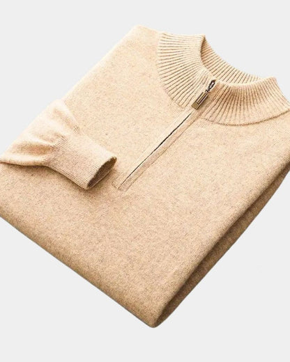Rolf | Cremefarbener Troyer-Pullover