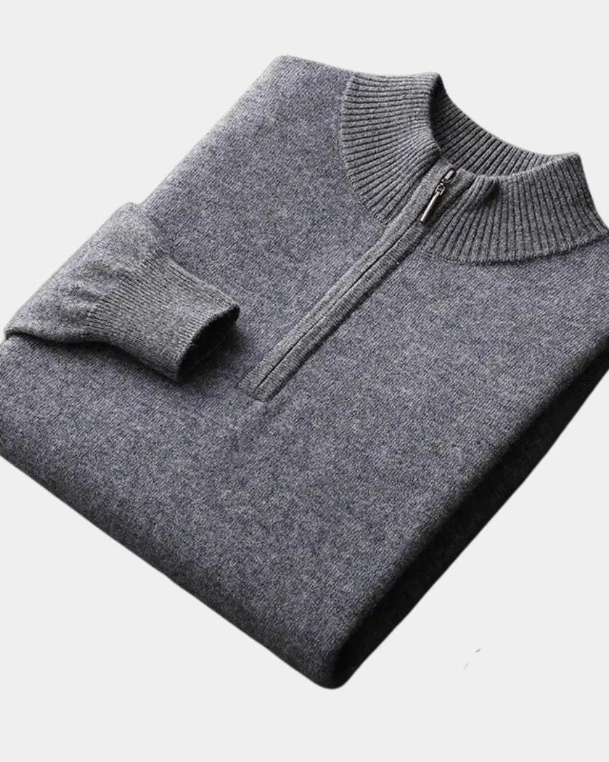 Rolf | Cremefarbener Troyer-Pullover