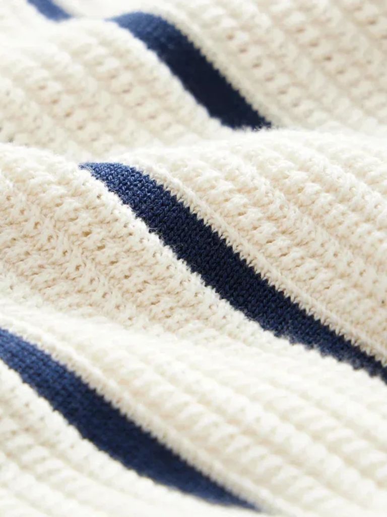 Thilo | Gestreiftes Strick-Poloshirt mit Knopfleiste
