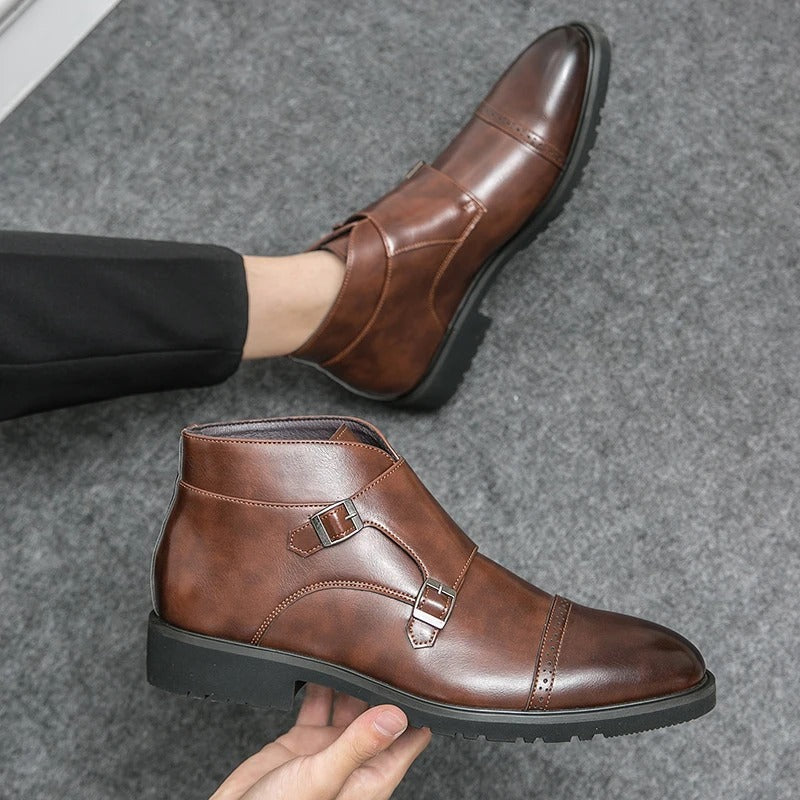 Tobias | Braune Doppel-Monk-Boots