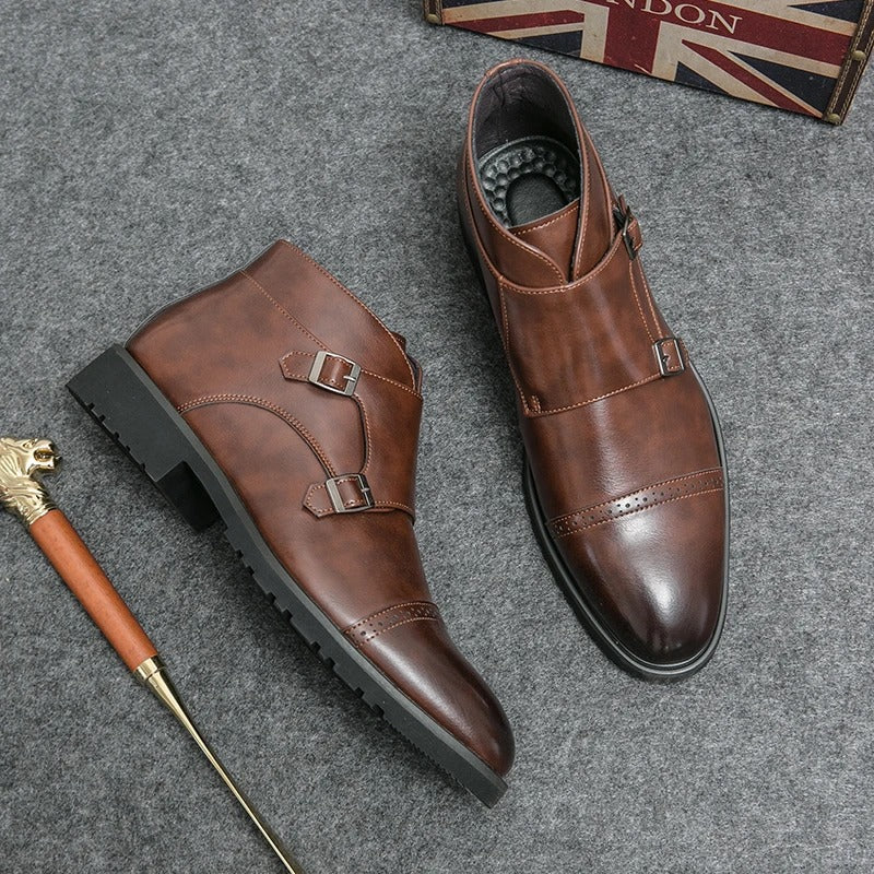 Tobias | Braune Doppel-Monk-Boots