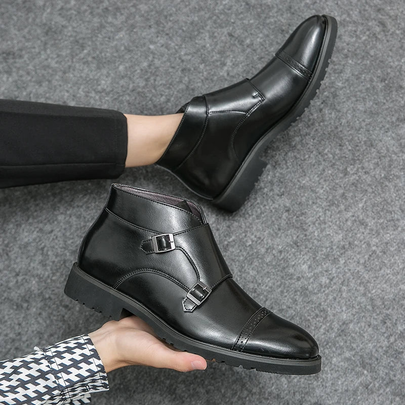 Tobias | Braune Doppel-Monk-Boots