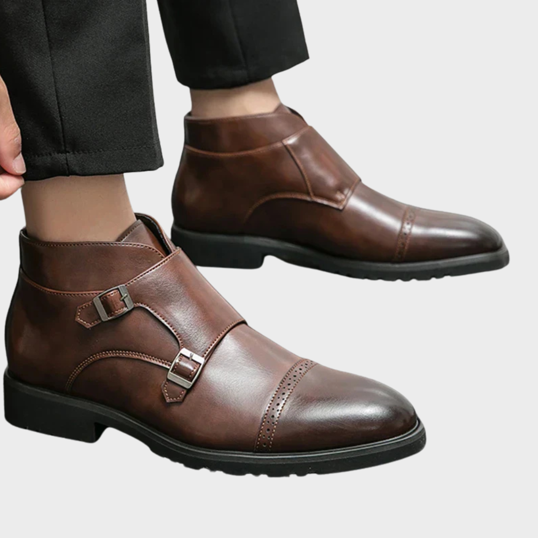 Tobias | Braune Doppel-Monk-Boots