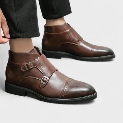 Tobias | Braune Doppel-Monk-Boots
