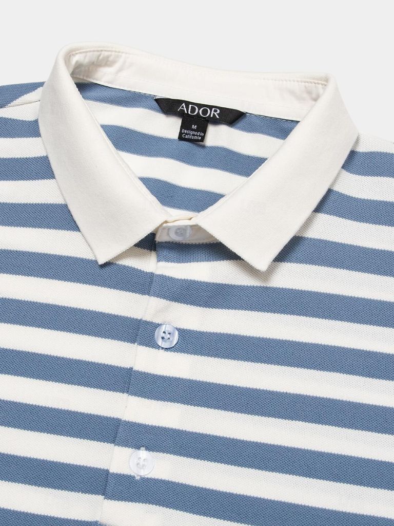 Siegfried | Blau gestreiftes Poloshirt
