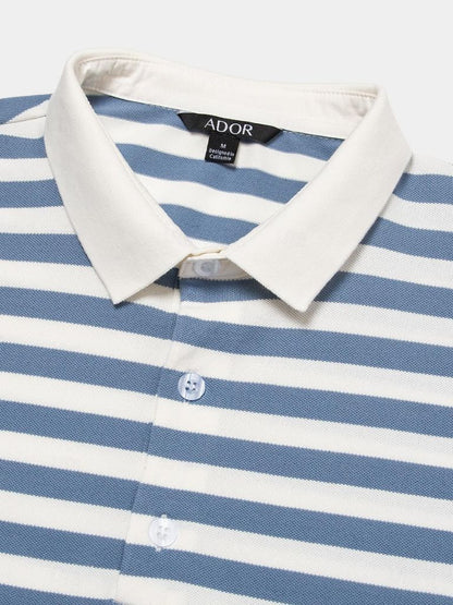 Siegfried | Blau gestreiftes Poloshirt