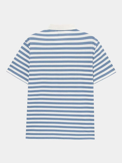 Siegfried | Blau gestreiftes Poloshirt