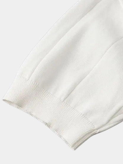 Stefan | Blaues Struktur-Poloshirt mit offenem Kragen