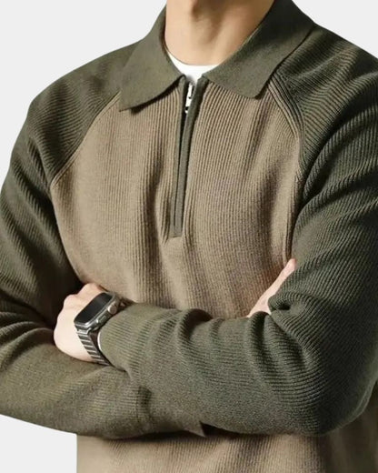 Stefan | Taupefarbener Raglan-Troyer