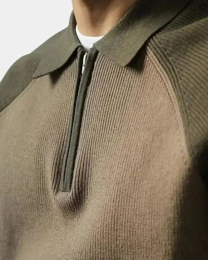 Stefan | Taupefarbener Raglan-Troyer