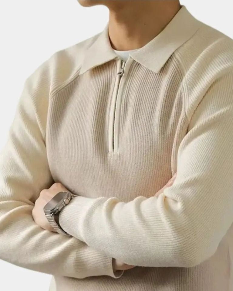 Stefan | Taupefarbener Raglan-Troyer