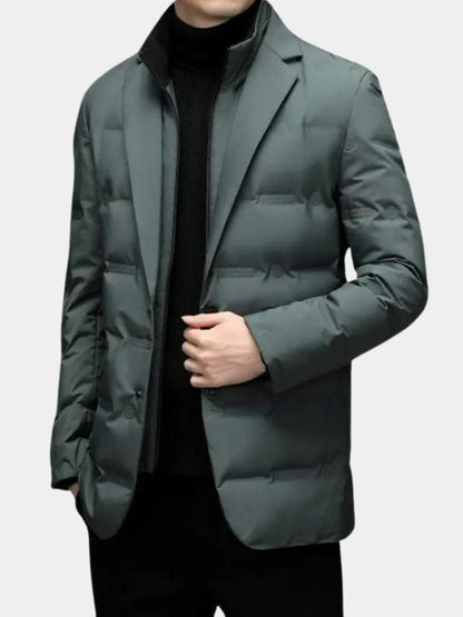 Sven | Graue gesteppte Sakkojacke